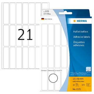 Vielzwecketiketten weiß – 13 x 50 mm