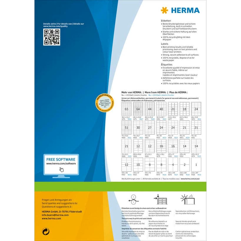 Premium Etiketten – 105 x 148 mm