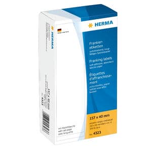 Frankieretiketten einzeln, mit Abziehlasche weiß – 157 x 40 mm