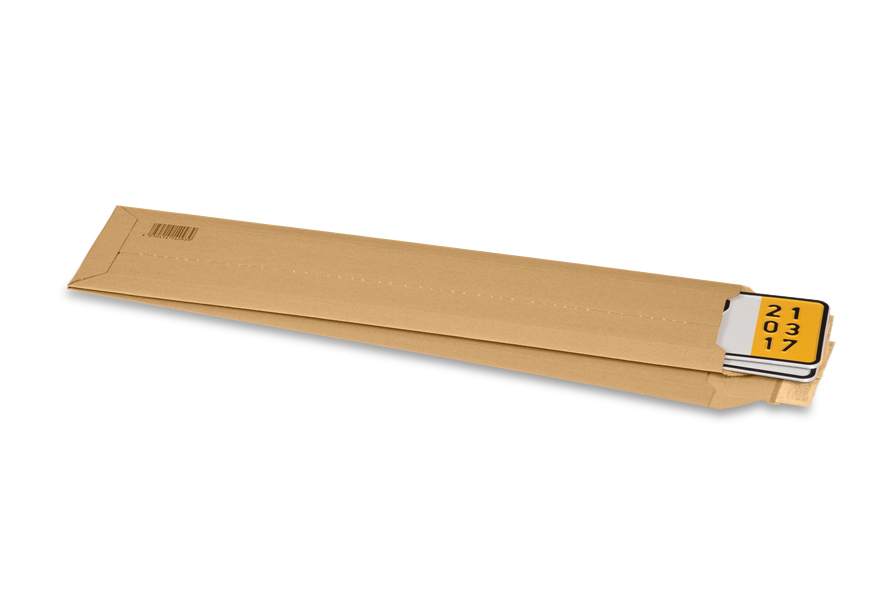 Stanzverpackung für KFZ Kennzeichen (112x522x10 mm)