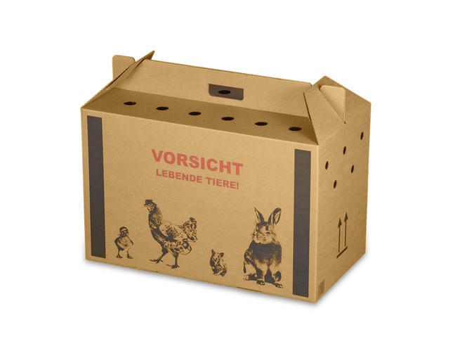 Transportkarton „Lebende Tiere“ (580x309x369 mm)