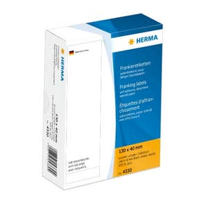 Frankieretiketten einzeln, mit Abziehlasche weiß – 130 x 40 mm
