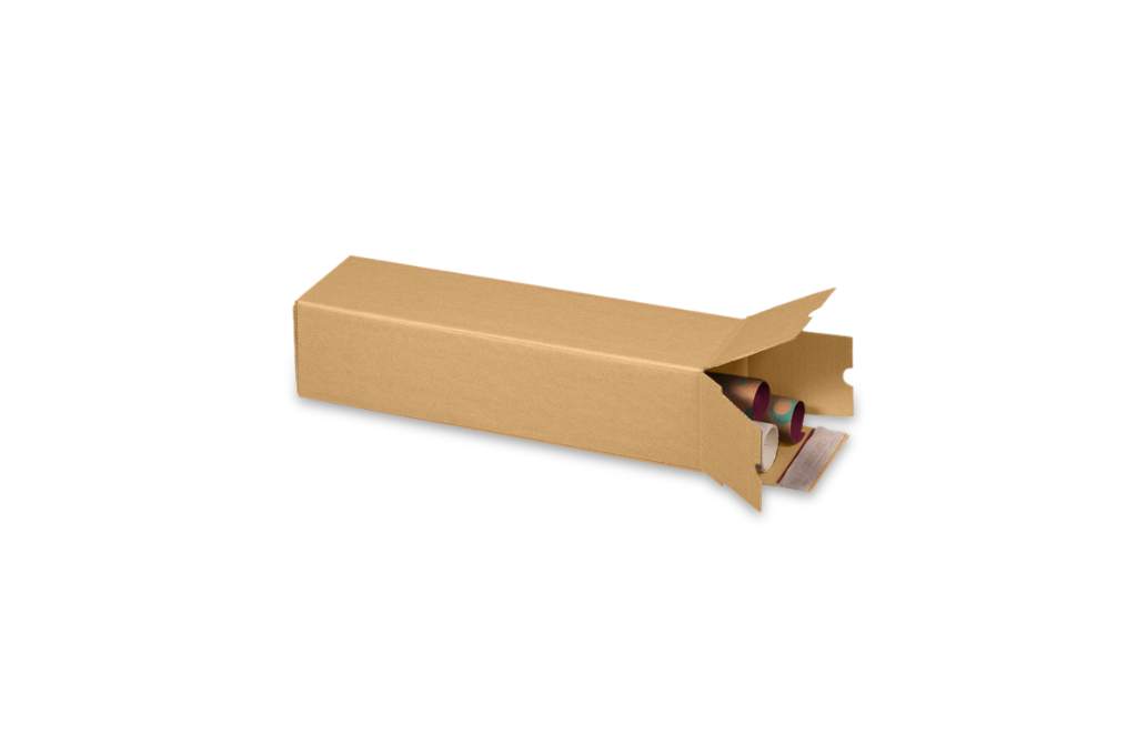 Plan-Box, quadratisch mit doppelter Haftklebung und Aufreißfaden (435x105x105 mm)