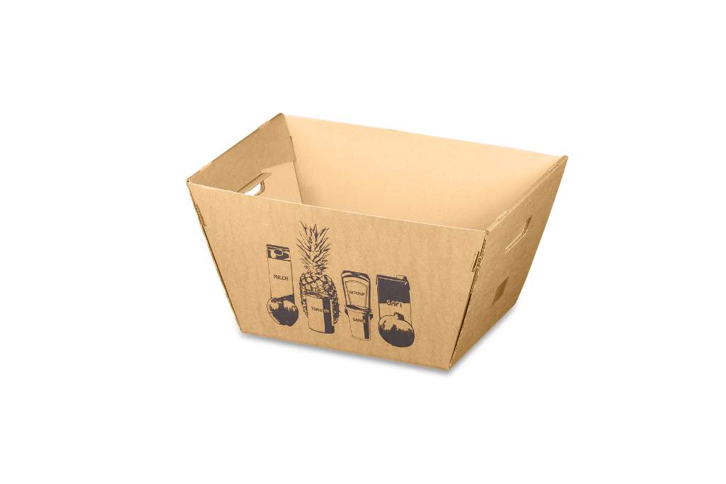 Einkaufskorb aus Wellpappe (500x330x260 mm) - Braun [sm_229101010]