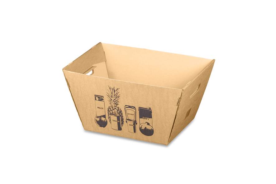 Einkaufskorb aus Wellpappe (500x330x260 mm) - Braun [sm_229101010]
