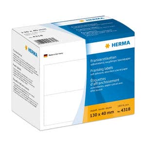 Frankieretiketten doppelt weiß – 130 x 40 mm