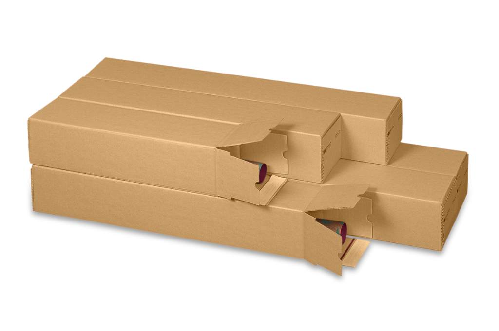 Plan-Box, quadratisch mit doppelter Haftklebung und Aufreißfaden, Teleskophülle zur Verlängerung (860x111x111 mm)
