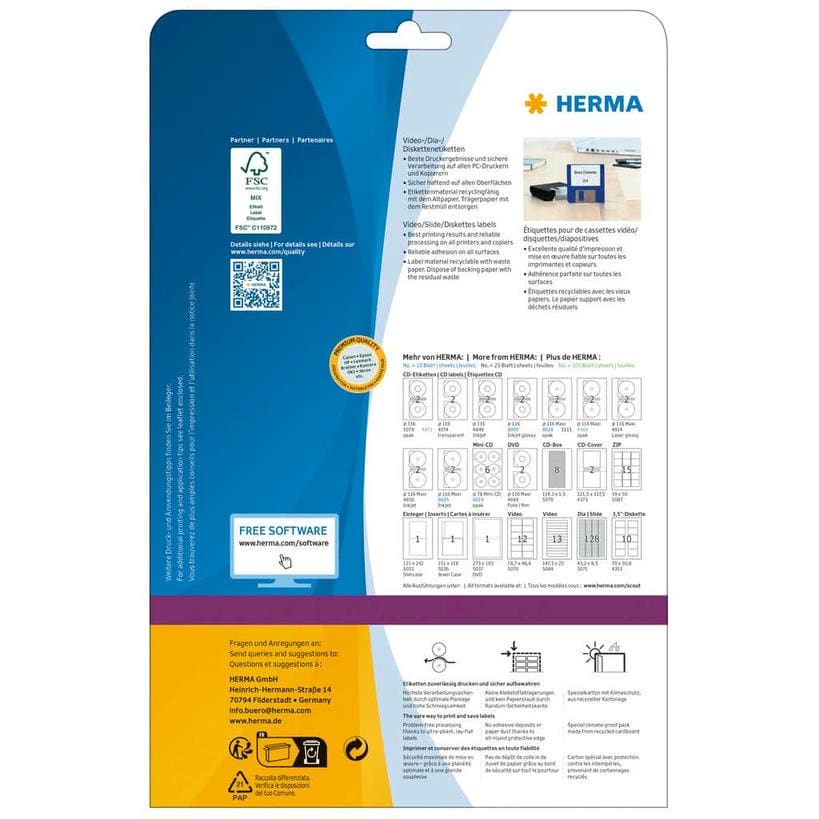 ZIP-Disk-Etiketten – 70 x 67
