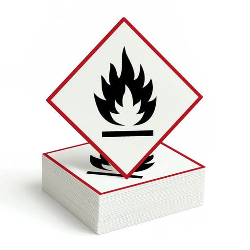 Gefahrgutetikett GHS-Symbol „Entzündbare Stoffe“
