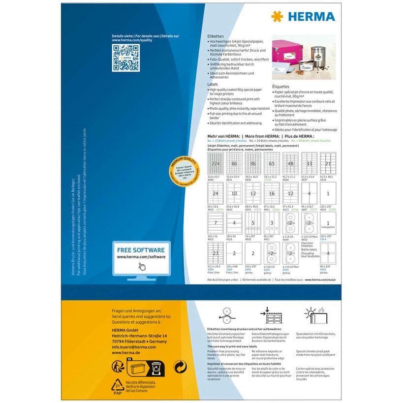 Inkjet-Etiketten – 97 x 33