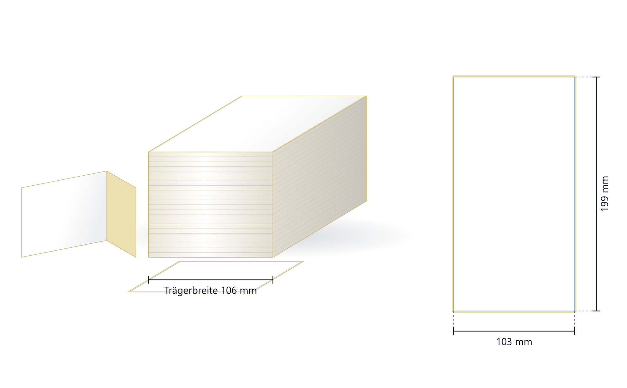 Falzetikett Thermo ECO, 103 x 199 mm | 3000 Stk. je VPE